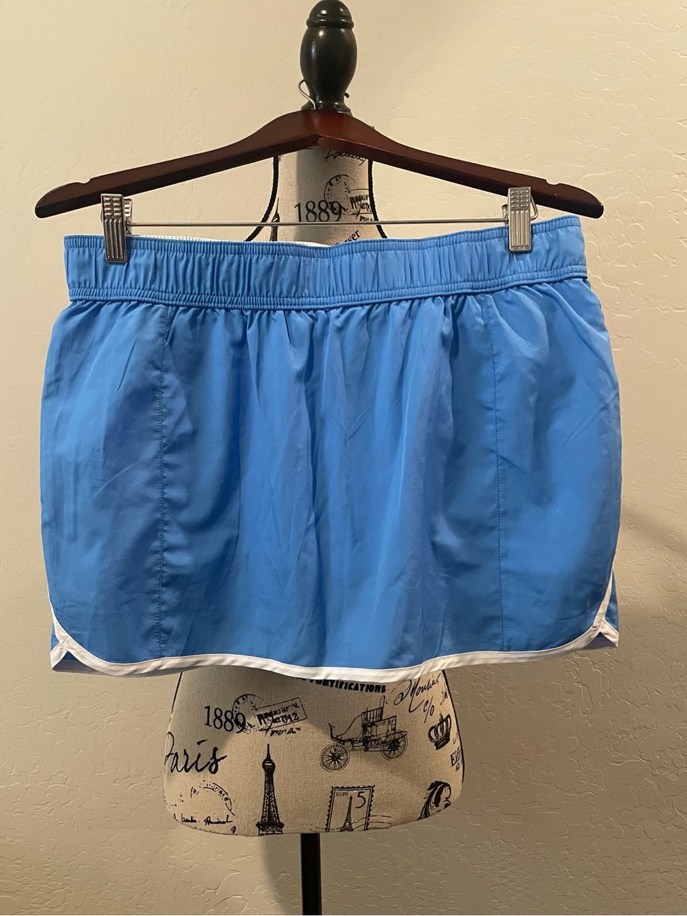 Columbia Light Blue Athletic Skort with White Trim